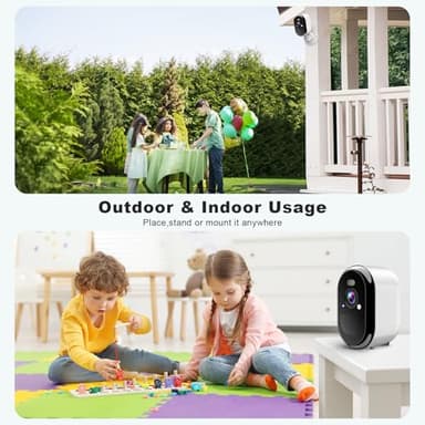 2K Security Cameras Wireless Outdoor, WiFi Battery Powered Indoor Camera for Home Security with AI Motion Detection, Spotlight, 2-Way Talk, Siren, IP65, Cloud/SD Storage - 2 Cameras - Image 7