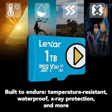Lexar 1TB Play Blue Micro SD Card, UHS-I, C10, U3, V30, A2, 4K, Up to 160MB/s microSDXC Memory Card, Expanded Storage for Nintendo-Switch 1, Gaming Devices, Smartphones, Tablets (LMSPLBL001T-BNNNU) - Image 7
