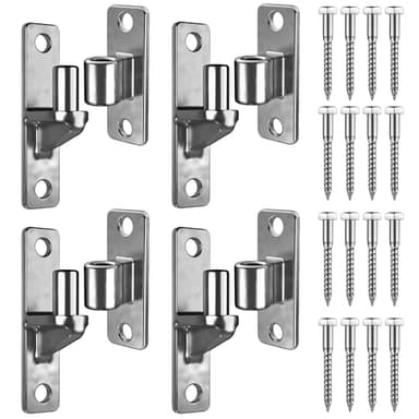 Magamuz 4Pack Heavy Duty Gate Hinges, 304 Stainless Steel Wall Mount, Farm Gate Hinges up to 600lbs, One Piece Design, Gate Hinge Hardware(Screws Included) - Image 1