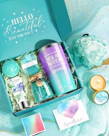 Birthday Gifts for Women, Birthday Gifts Baskets for Women, Mother's Day Relaxing Spa Gift Baskets Self Care Package, Birthday Gift Box Ideas for Her Mom Wife Sister Female Friends Coworker Employee - Image 2
