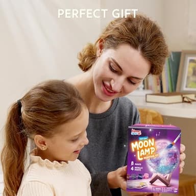 Klever Kits DIY 3D Moon Night Light, Paint Your Own Moon Lamp Kit Galaxy Lamp Arts and Crafts Kit, School Activities, Birthday Gifts for Kids Girls Boys - Image 8