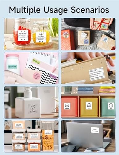 Phomemo M250 Label Maker Machine with Tape, 3 Inch Thermal Label Maker, 2025 Upgrade Portable Barcode Printer for Business, Home, Logo Label, Sticker Printer for Phones & PC, with 1 Roll Label - Image 5