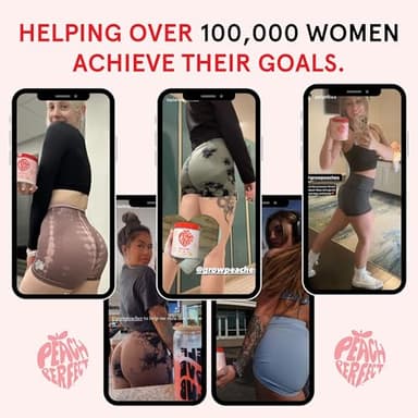 Peach Perfect Creatine Monohydrate Powder, Pink Lemonade, Glute Builder Creatine for Women with Collagen, BCAAs, 5g Vegan Micronized Creatine per Serving, for Energy, Muscle Support, 30 Servings - Image 7