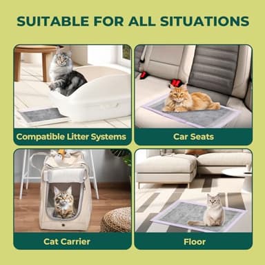 Cat Pads Refills for Tidy Cats Breeze Litter System - Super Absorbent 6-Layer Pads for Odor Control, Activated Carbon - 16.9" x 11.4" - Pack of 40 Litter Box Replacement Pads - Image 7