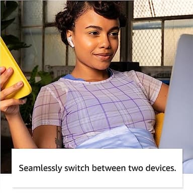 Amazon Echo Buds (newest model), True Wireless Bluetooth 5.2 Earbuds with Alexa, audio personalization, multipoint, 20H battery with charging case, fast charging, sweat resistant, Glacier White - Image 4