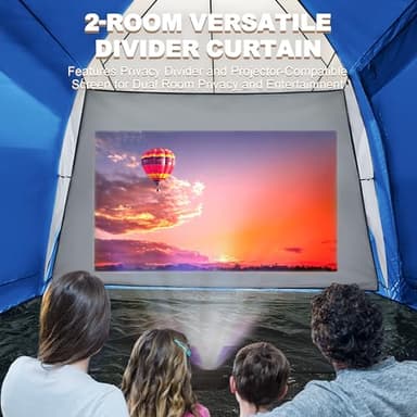 Tents for Camping, Waterproof 10 Person Family Tent with Double Layer & 4 Large Mesh Windows, Weather Resistant Easy Setup 2 Room Big Tent for Music Festival, Parties, 18 X 9 X 6.8Ft - Image 4