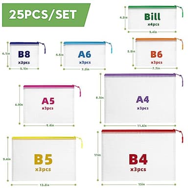 25pcs Mesh Zipper Pouch Bags for Organization and Storage,Toy Storage Bags,Zipper Pouch for Classroom Organization, Storage Bag Suitable for Classroom,Travel and Home - Image 2