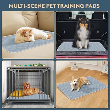 FunFurry Washable Guinea Pig Cage Liner - 2 Pack Reusable Washable Pee Pads，Waterproof Guinea Pig Bedding for Small Animal - Rabbit Bunny Hamster Puppy (Light Grey, 24" X 47" - 2 Pack) - Image 7