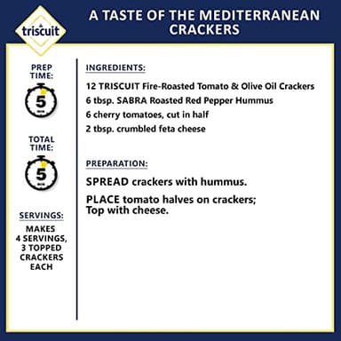 Triscuit Fire Roasted Tomato & Olive Oil Whole Grain Wheat Crackers, Lunch Snacks, Bulk Snack Crackers, 6 - 8.5 oz Boxes - Image 12