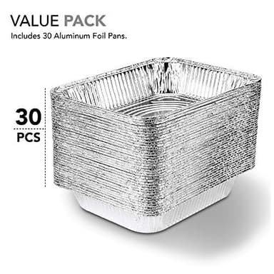 Stock Your Home Aluminum 9x13 Disposable Foil (Pack Of 30) – Half Size Deep Steam Table for Cooking, Heating, Storing, Prepping Food - Image 4