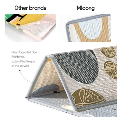 Mloong Baby Play Mat for Floor,59x71x0.4inch Playmat for Baby with Carry Bag, Foldable Play Mat,Kids Foam Play Mat,Waterproof Carlwing Mat for Baby,Large Infant Playmat,Indoor&Outdoor Playing Mat - Image 3
