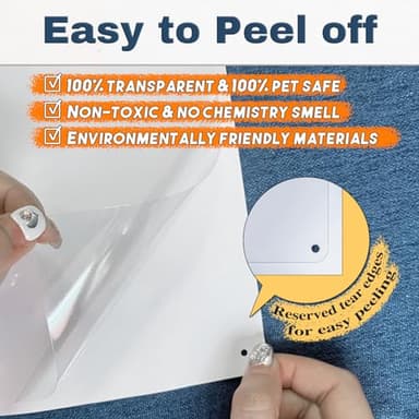 Cat Scratch Furniture Protector, One Sided Sticky Couch Protector from Cat Claws, Double Thick Couch Protector, Premium Clear Furniture Protector for Sofa Corner (12 PCS + 60 Pins) - Image 3