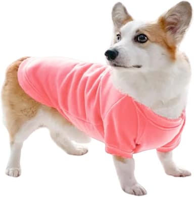 ANIAC Pink Dog Sweater with Long Sleeves and Fleece - Warm Puppy Sweatshirt for Medium Dogs (2-44 lbs) - Boy or Girl (Pink, X-Large - Image 1