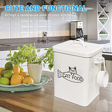 Vumdua Dog and Cat Food Storage Container, Farmhouse Pet Food Containers with Lid and Dry Food Scoop, Durable Airtight Great Gift for Pet Owners - Image 6