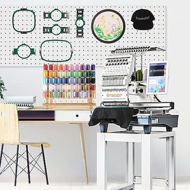Smartstitch S-1501 Commercial Embroidery Machine with 15 Needles,14"x20" Embroidery Area,1200SPM Max Speed,12" Touch Screen, Wifi available, capable of embroidering on 3D Caps, Flat, T-shirt and more - Image 6