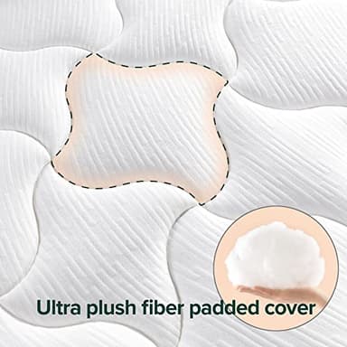 ZINUS 12 Inch Cloud Memory Foam Mattress, Queen, Fiberglass Free, Pressure Relieving, Mattress in A Box, CertiPUR-US Certified, White - Image 4