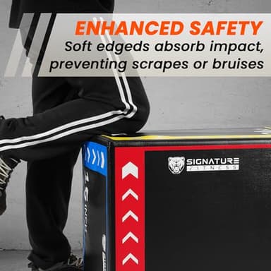 Fitvids Plyo Box, 3-in-1 Foam Plyometric Jump Box, 16”x20”x24” Box Jump for for Home Gym Training Fitness Workout Exercise - Image 3