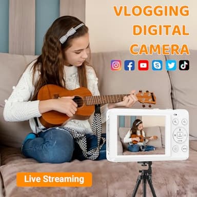 5K Digital Camera - 72MP Digital Cameras with 16X Zoom for Kids' Gifts - Autofocus Point and Shoot Digital Camera for Photography - UHD 2.8'' Screen Compact Portable Camera with 32GB SD Card - Image 6