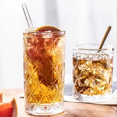 Drinking Glasses Set of 6,13oz High ball Glasses&Bar Same Style, Essential Glassware for Home, Suitable for Water, Juice, Milk, Cocktails, Whiskey, Iced Tea, Gift Giving - Image 8