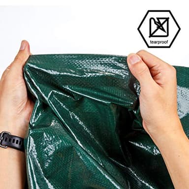 CARTMAN Finished Size 10x12 Feet Waterproof Green Tarp 8 Mil Thick, Multipurpose Protective Cover for Emergency Rain Shelter Camping Tarpaulin - Image 5