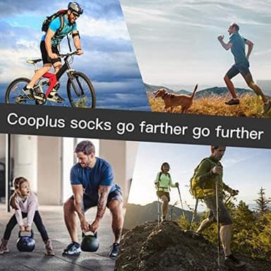 COOPLUS Mens Ankle Socks Athletic Cushioned Breathable Low Cut Tab With Arch Support - 6 Pairs - Image 8
