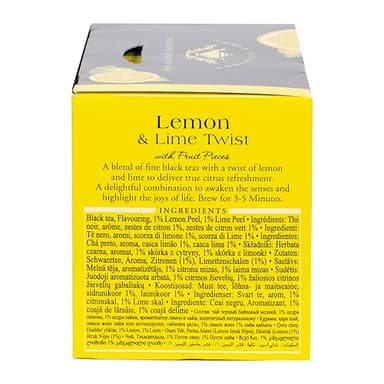 Ahmad Teas - Lemon & Lime Black Tea 1.4oz - 20 Tea Bags - Image 7