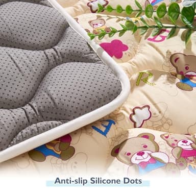 High-Density Foam Baby Play Mat, 50x50 Inches Thicken One-Piece Comfortable and Soft Playmat, Non Slip Machine Washable Floor Mat for Infants, Tapete Para Bebes,Toddlers - Image 2