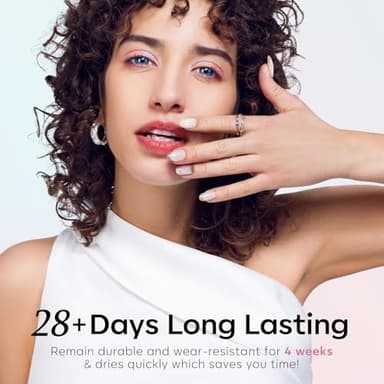 modelones Glitter Gel Nail Polish Pearlescent Gel Polish White Chrome Shimmer Nail Polish Iridescent Soak Off Led Mermaid Polish Swirl Shell Thread Effect Nail DIY 15 ML - Image 7