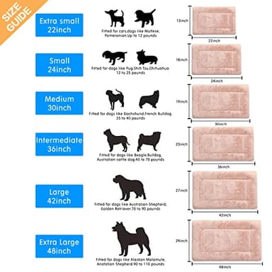 Dog Beds Crate Pad for Large Dogs Ultra Soft Dog Crate Bed Washable & Anti-Slip Kennel Pad for Dogs Cozy Sleeping Mat,Pink 42inch - Image 2