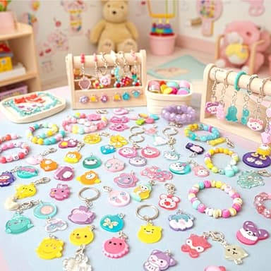 Auihiay 198 Pieces Shrink Plastic Kit Includes 20 Sheets Shrink Papers, Hole Punch, Keychain Accessories and Pencils for Shrinky Art and DIY Keychain Making Easter Mother Day Ornament - Image 5