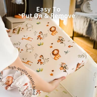Crib Sheet for Boys and Girls, Super Soft Microfibre Crib Sheet Set, Breathable Cot Sheet, for Cot and Toddler Mattress, 130x70x20cm, 4pcs - Image 3
