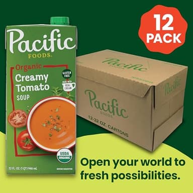 Pacific Foods Organic Creamy Tomato Soup, 32 oz Carton (Pack of 12) - Image 3