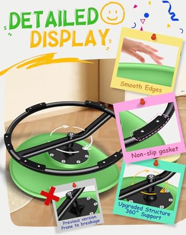 FERUERW Spinning Chair for Autistic Kids, Sensory Swivel Chair, 220LBS Weight Capacity, Sensory Toy for Children with ADHD/Autism, Training Body Coordination, 3+ Years (Light Green) - Image 3