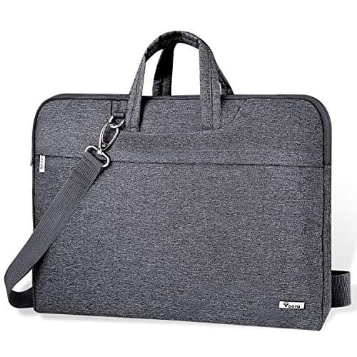 Voova Laptop Bag 17 17.3 Inch Water-resistant Laptop Sleeve Case with Shoulder Straps & Handle, Computer Case Cover Slim Briefcase Compatible with 17-18” Hp Dell Asus Acer, Grey - Image 1