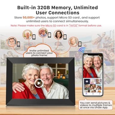 Uhale Digital Picture Frame WiFi 10.1 Inch with 32GB Storage, Electronic Photo Frames 1280 x 800 HD IPS Touch Screen, Auto Rotate, Slideshow, Instantly Share Photos and Videos from Anywhere - Image 4