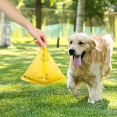 Certified Compostable Dog Poop Bags, 270 Count Landfill Friendly and Leakproof Waste Bags, Easy Open Unscented Maize Yellow Poop Bag for Dog, 15 Doggy Bags Per Roll (18 rolls) - Image 4