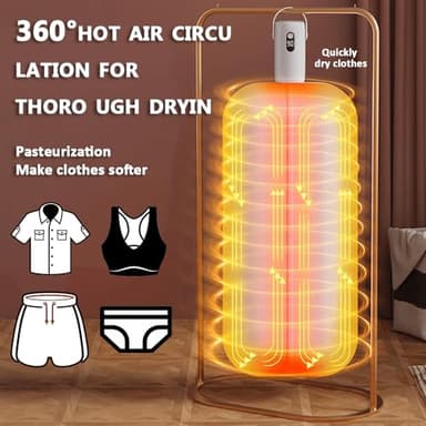SL Nevnmoe Mini portable Clothes dryer, Mini Clothing Care Machine，easy to operate with timed shutdown, convenient to carry,for apartments, RVs, travel, used for lightweight clothing， underwear - Image 3