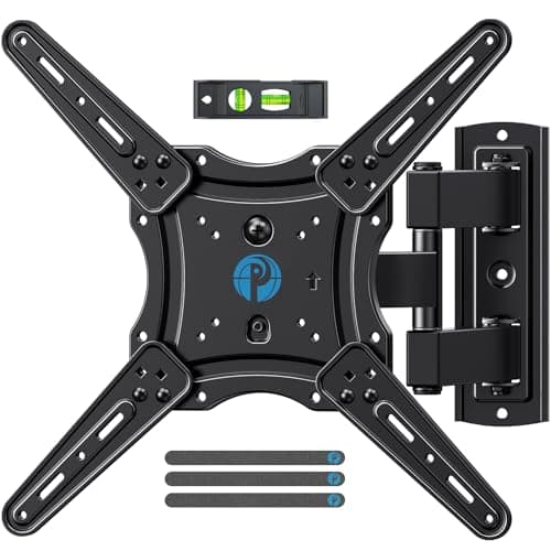 Pipishell Full Motion TV Wall Mount for 26-65 inch Flat or Curved TVs up to 77 lbs, TV Bracket Wall Mount with Articulating Arms, Extension, Tilt, Swivel, Leveling, Max VESA 400x400mm, PIMF7 - Image 1