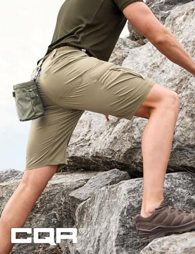 CQR Men's Quick Dry Stretch Hiking Cargo Shorts, Lightweight Water Resistant Tactical Casual, Golf & Outdoor with Pockets, Rocky Tan, 30W x 10L - Image 7