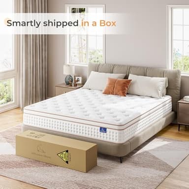 Vesgantti Twin XL Mattress, 12 Inch Memory Foam Hybrid Mattress in a Box with Individual Pocket Spring, Twin XL Size Mattress for Pressure Relief, Motion Isolation, Medium Firm Support - Image 7