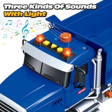 SpringFlower Large Dump Truck Toy for 3 4 5 6 7 Years Old Boy, Truck Toy with Sound and Light, Kids Toddlers Birthday Gifts for Boys & Girls,for Indoor & Outdoor - Image 4
