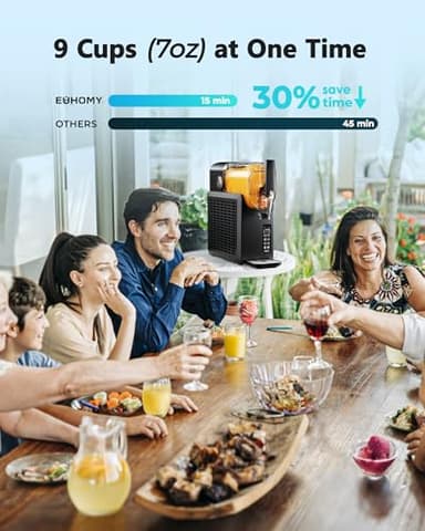 EUHOMY 86oz Slushie Machine, No Ice Needed Slushy Machine for Home, Professional Frozen Drink Maker, Self-Cleaning, 5 Preset Programs, Frozen Margaritas, Frappés, Milkshake. - Image 3