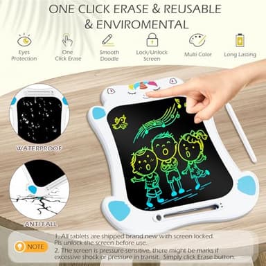 Jasonwell LCD Writing Tablet Kids - Drawing Pad Doodle Board for Kids Toddlers Drawing Toy Educational Learning Toys Christmas Birthday Gift 2 3 4 5 6 7 8 Year Old Girls Boys (Dino&Unicorn) - Image 3