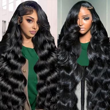 Jamoro 13x6 Lace Front Wigs Human Hair 200% Density 28 Inch Body Wave Lace Front Wigs Human Hair Pre Plucked Real Human Hair Wig with Baby Hair Glueless Wigs Human Hair Lace Front Wigs - Image 1