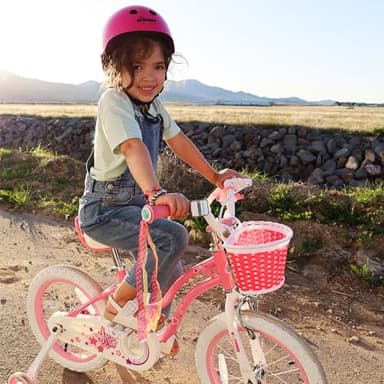RoyalBaby Stargirl Kids Girls Bike Bicycle with Basket Training Wheels 12 Inch Pink - Image 19