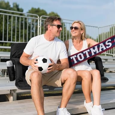 Sportneer Stadium Seats with Back Support: 2.5'' Thick Comfy Cushion 6 Adjustable Angle Bleacher Seat with Armrest - 2 Large Pockets, 2 Cup Holders Stadium Chair for Sport Events Concerts Parks - Image 2