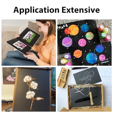 OcePor 100 Sheets Black Cardstock 8.5” x 11”, 92lb/250gsm Black Card Stock, Thick Card Stock Paper, Heavy Cardstock Paper for Printer, Resume, Scrapbooks, Art, Crafts, Business Cards - Image 7