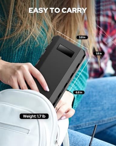 SinKeu Portable Power Bank with AC Outlet, 65W/110V Portable Laptop Charger with QC3.0 USB*1/USB-C *1, 88.8Wh/24000mAh Laptop Power Bank Fast Charging for Camping Travel Home Power Backup - Image 7