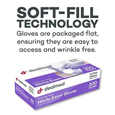 Dealmed Medical Exam Gloves – 200 Count XS Nitrile Gloves, Disposable Non-Irritating Latex Free, Multi-Purpose Use for a First Aid Kit and Medical Facilities - Image 7