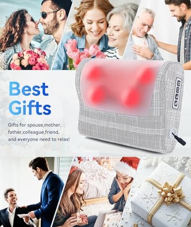 Papillon Back Massager, Shiatsu Neck Massager for Pain Relief Deep Tissue with Heat, Electric Kneading Massage Pillow for Back, Shoulder, Foot, Muscle Pain Relief, Gifts for Women/Men/Mom/Dad - Image 7